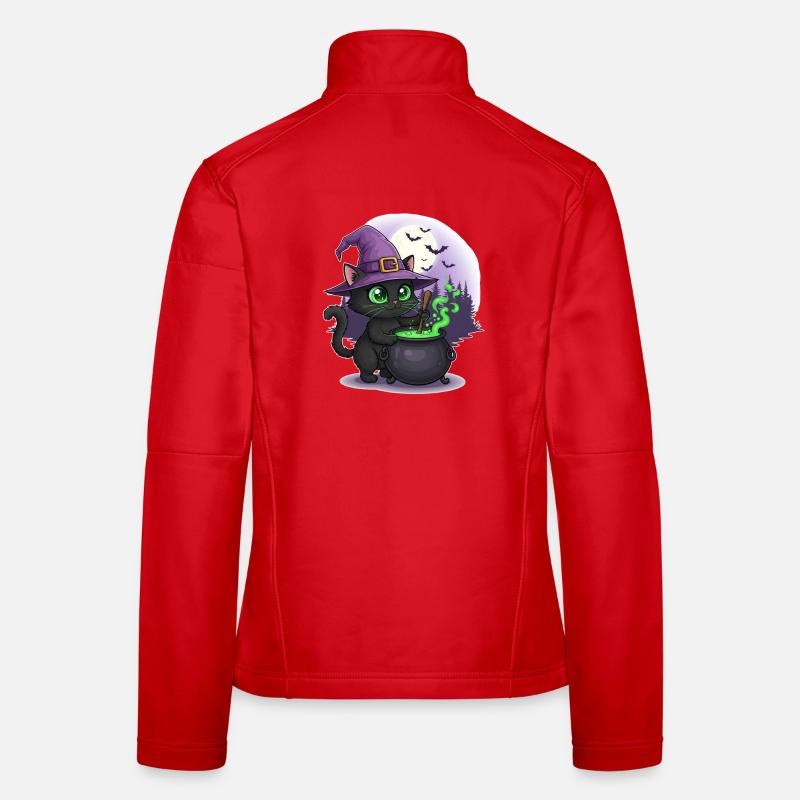 Sort de chat magique au clair de lune Veste en tissu softshell Femme