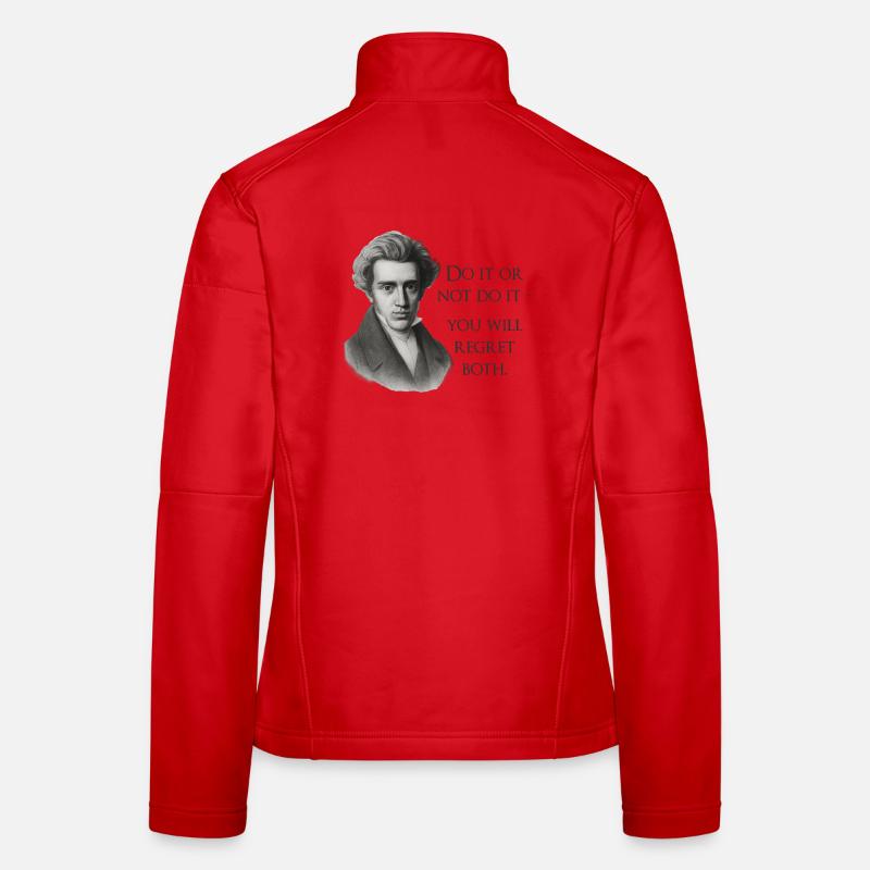 Citation de Kierkegaard : Faites-le ou ne le faites pas Veste en tissu softshell Femme