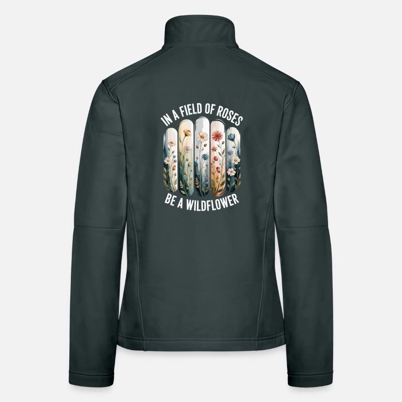 Wildflower Pattern Flowers Women's Softshell Jacket