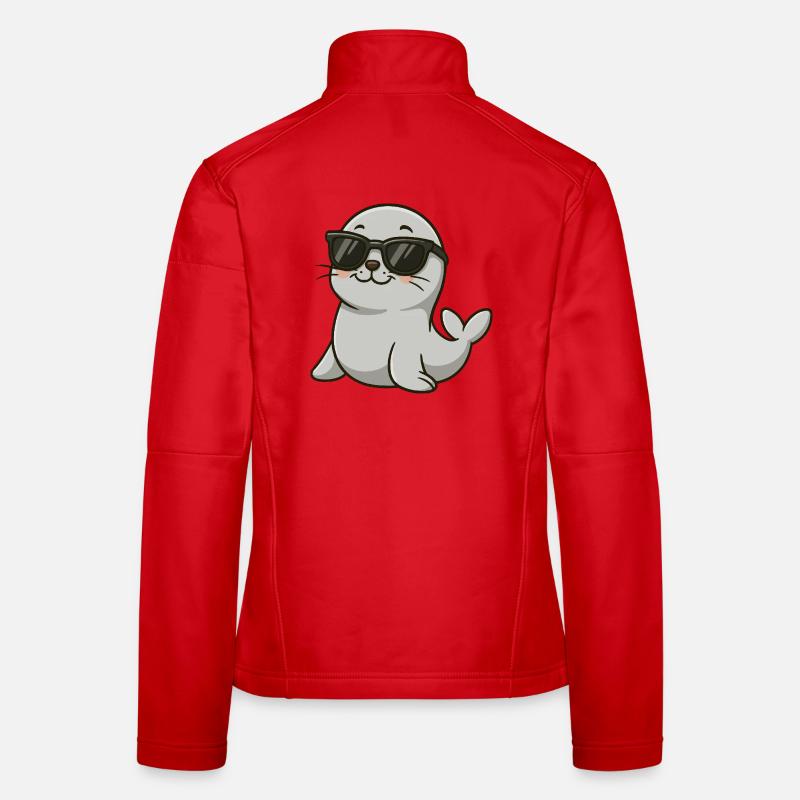 Cool otter with sunglasses Women's Softshell Jacket
