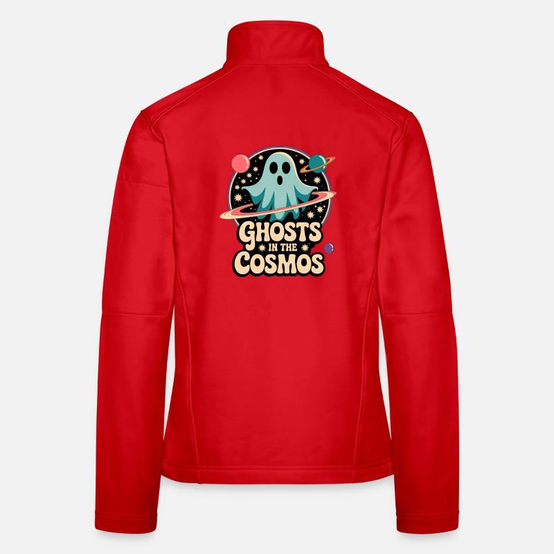 Fantômes dans le cosmos Conception de l’espace Veste en tissu softshell Femme