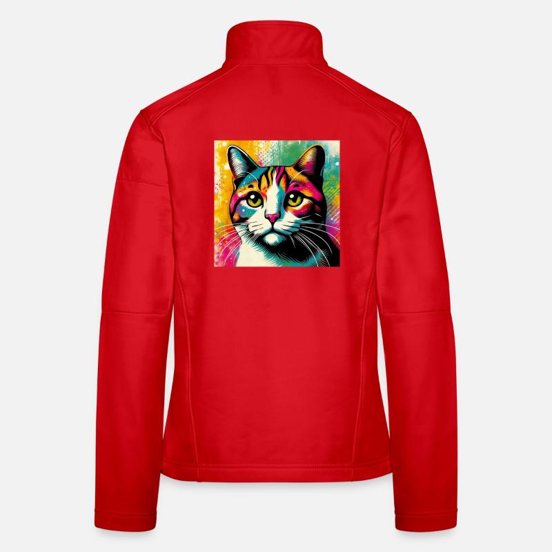Katze - Frauen Softshelljacke - Rot