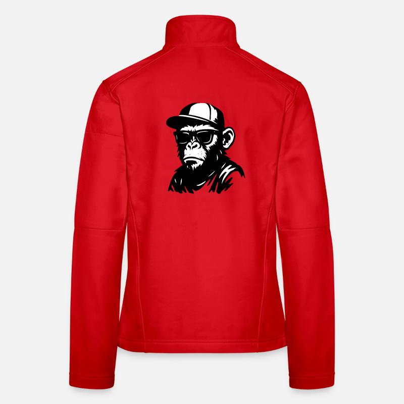 Conception de graffiti de singe urbain Veste en tissu softshell Femme