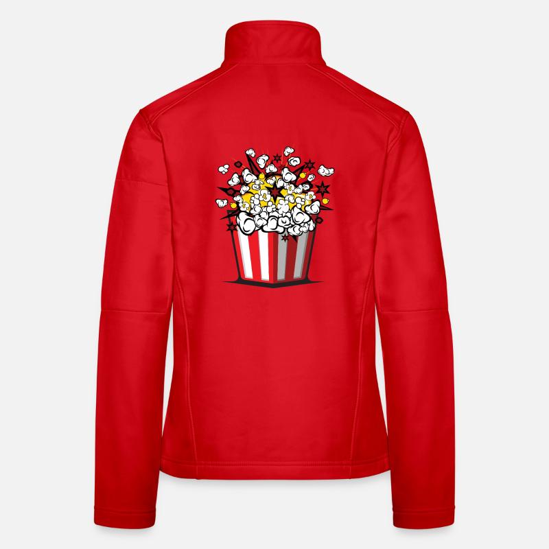Popcorn Carnaval Halloween Pop Corn Veste en tissu softshell Femme