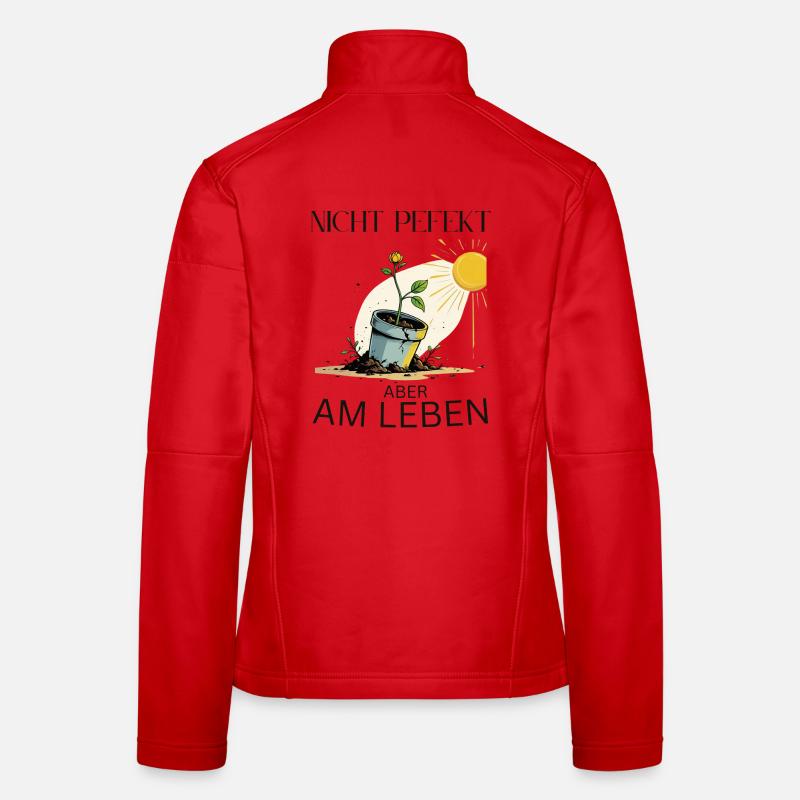 Wachsender Lebensbaum in Blumentopf Frauen Softshelljacke