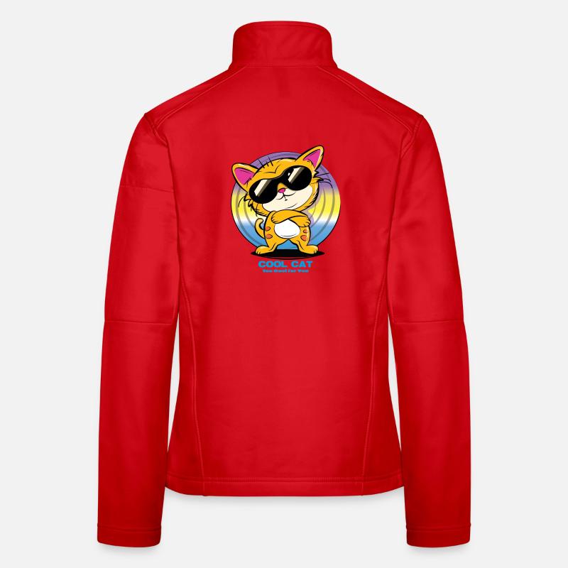 Cool Cat Sunglasses Tee Women's Softshell Jacket