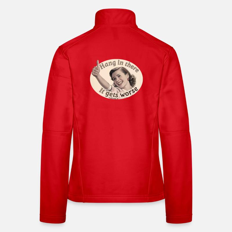 Restez à l’écoute, ça empire Veste en tissu softshell Femme