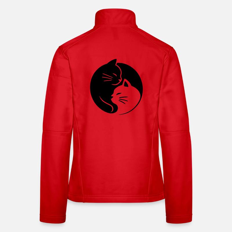 Chats Ying Yang Veste en tissu softshell Femme