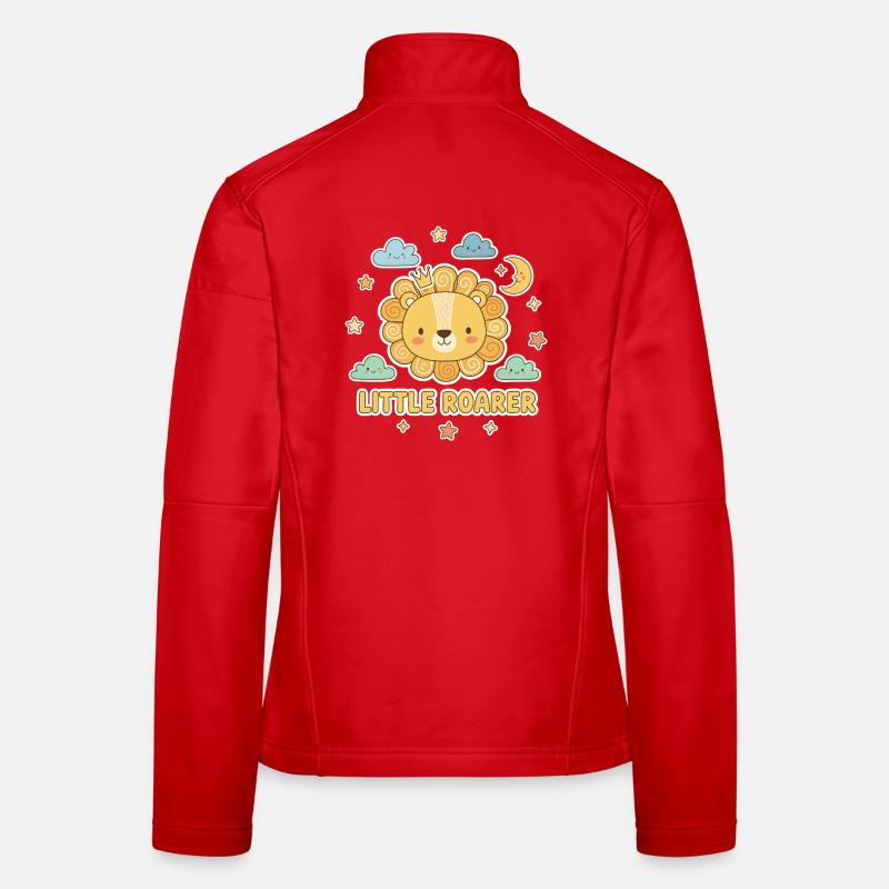 Cute Lion with Cloud and Moon Design Women's Softshell Jacket