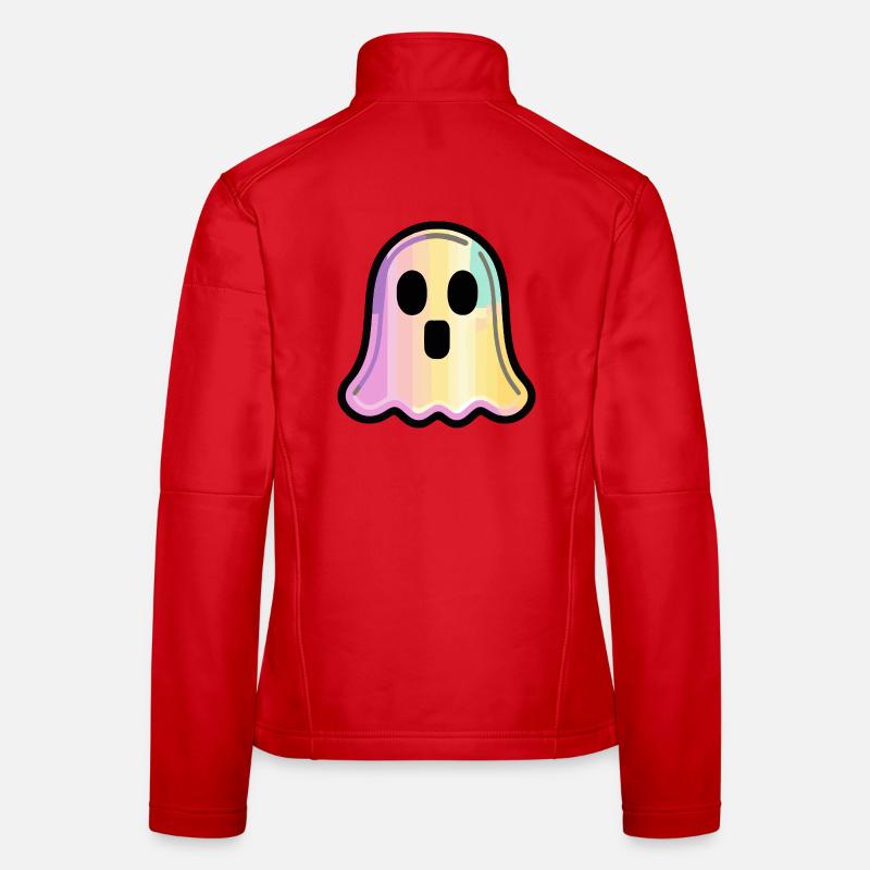 Ghost Halloween Comic Cute Women's Softshell Jacket