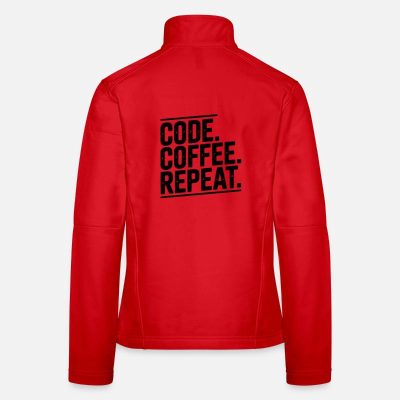 Code Coffee Repeat Women's Softshell Jacket