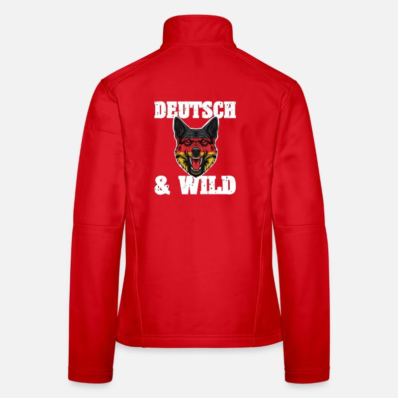 Wilder Schäferhund Frauen Softshelljacke