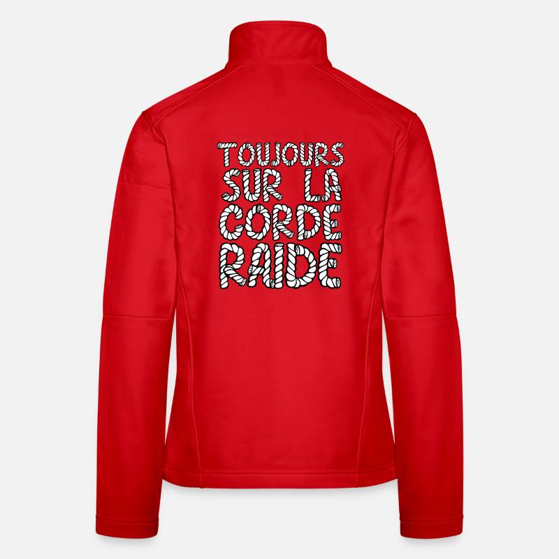 IMMER EINE GRATWANDERUNG! - Frauen Softshelljacke - Rot