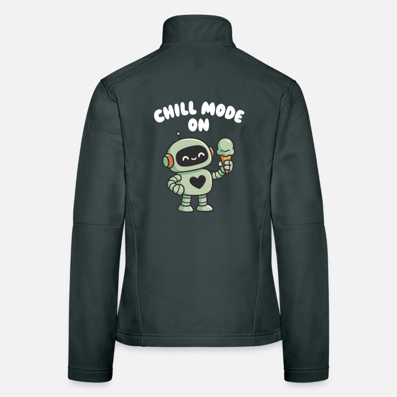 Robot détendu avec cornet de glace Veste en tissu softshell Femme