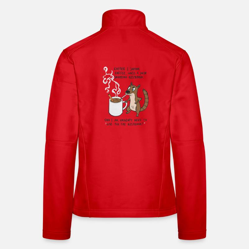 Kaffee Notfall Beutier Eichhörnchen Kippe  Frauen Softshelljacke