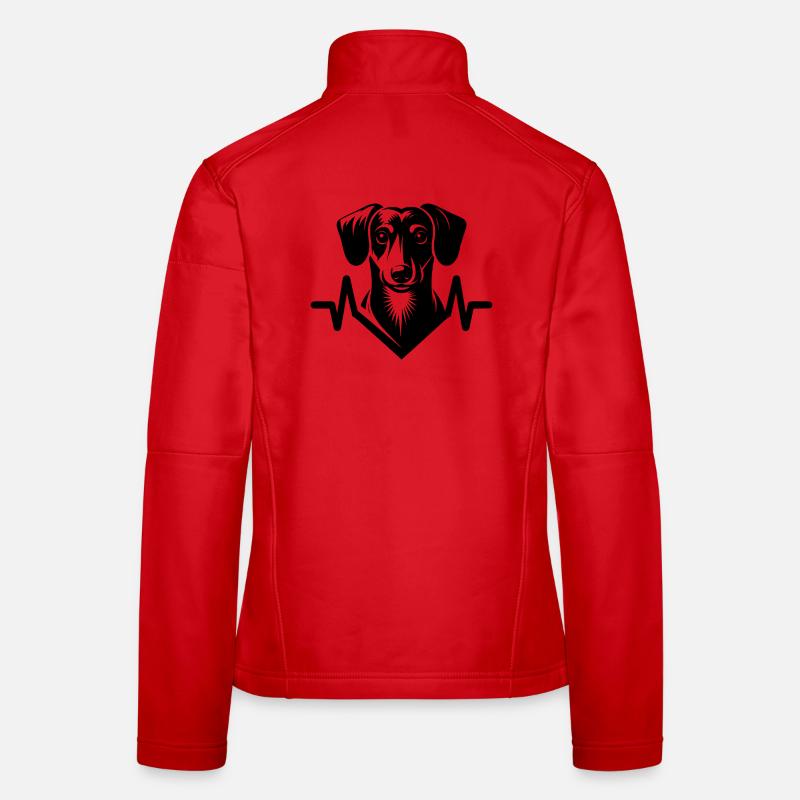 Dackel Herzschlag Frauen Softshelljacke