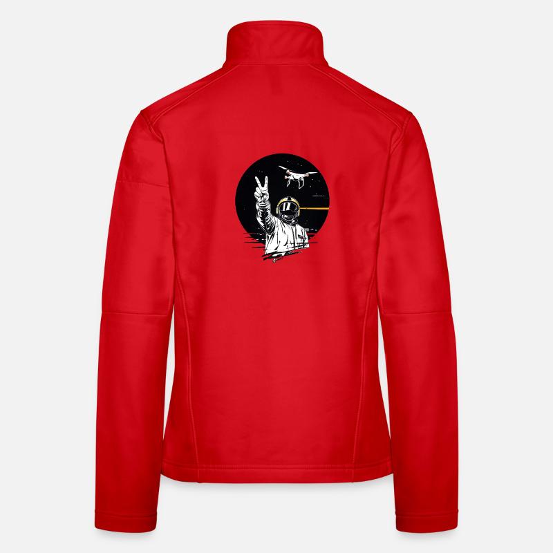 Space Hero with Peace Hand Women's Softshell Jacket