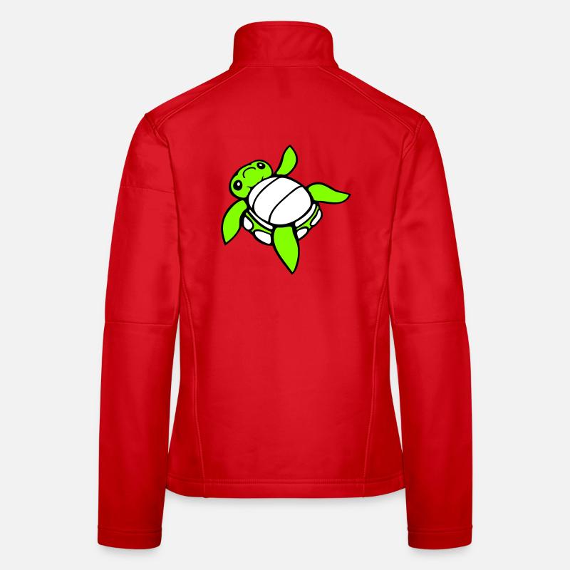 Turtle tipped over on its back helpless side cute Women's Softshell Jacket