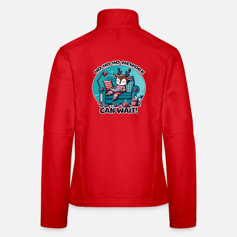 Rentier im Pyjama – HoHoHoMework Christmas Pause Frauen Softshelljacke
