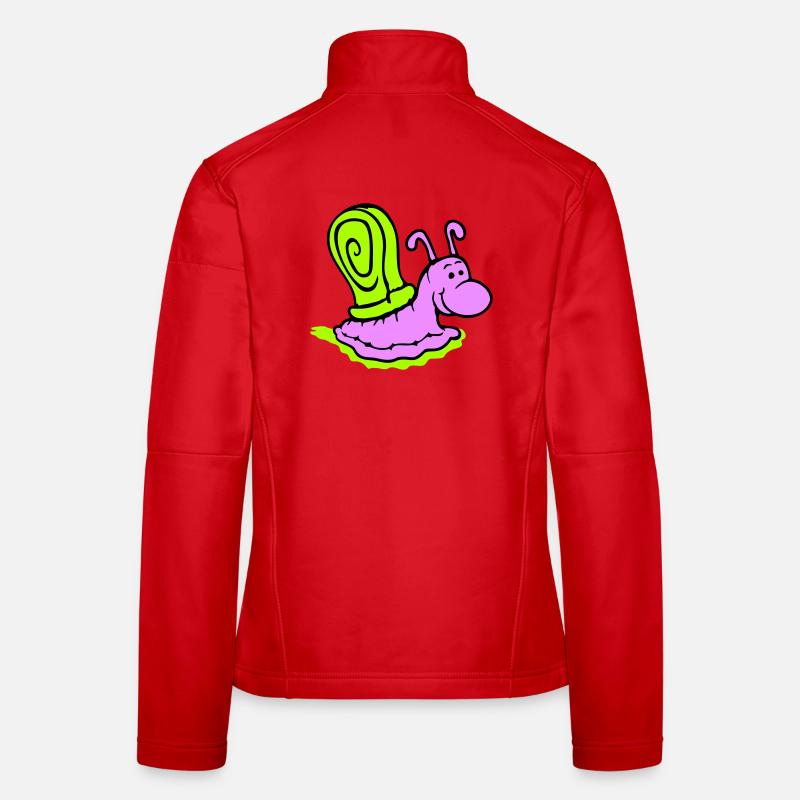 Escargot Slime Trail Mignon Mignon Heureux Cool Veste en tissu softshell Femme