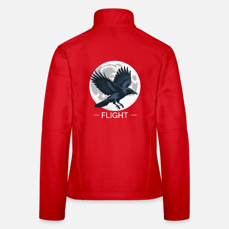 Rabenflug im Mondschein Frauen Softshelljacke