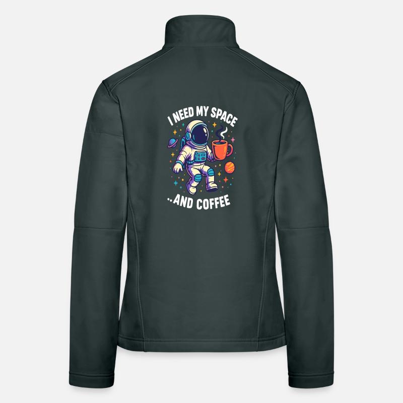 Astronaut with coffee Women's Softshell Jacket