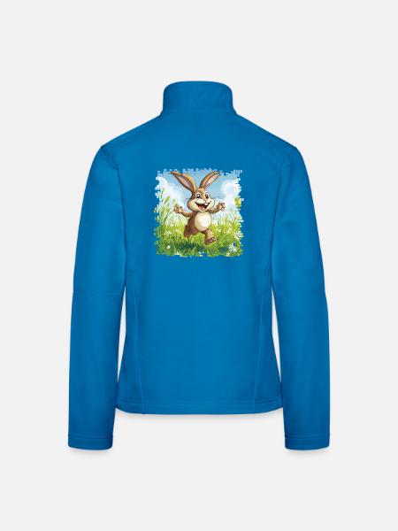 Lapin joyeux dans la prairie printanière - Veste en tissu softshell Femme - rouge - Dos