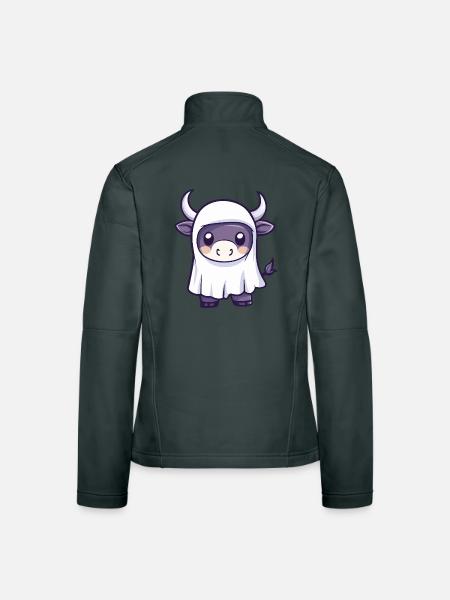 Bull Halloween Ghost - Women's Softshell Jacket - red - Back