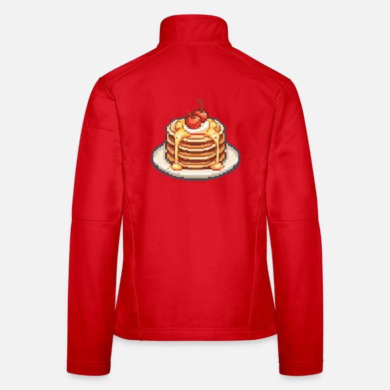 Pixel Pancake Kirschen Frauen Softshelljacke