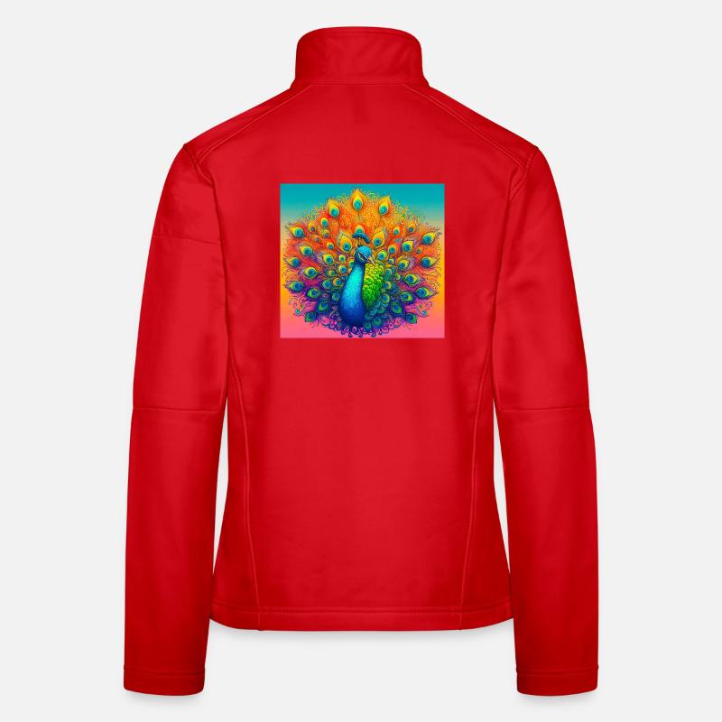 Pfau - Frauen Softshelljacke - Rot