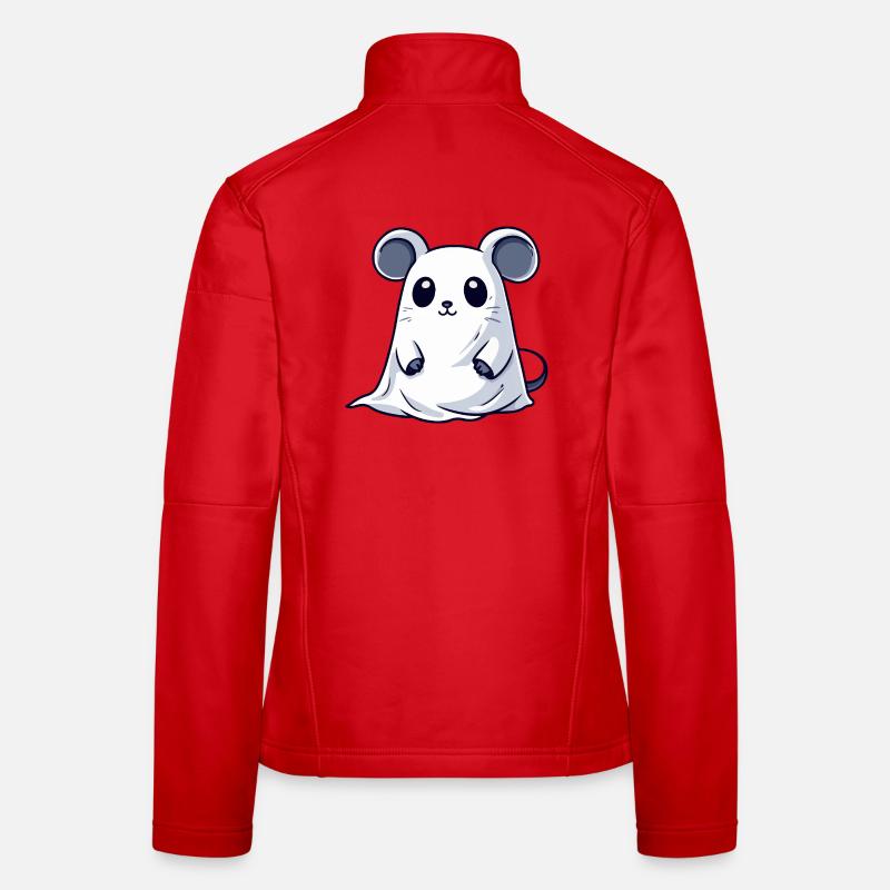 Mouse Halloween Ghost Women's Softshell Jacket