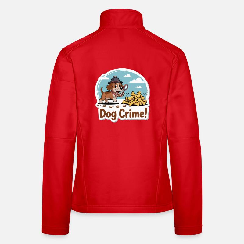 Chien Détective et Os Veste en tissu softshell Femme