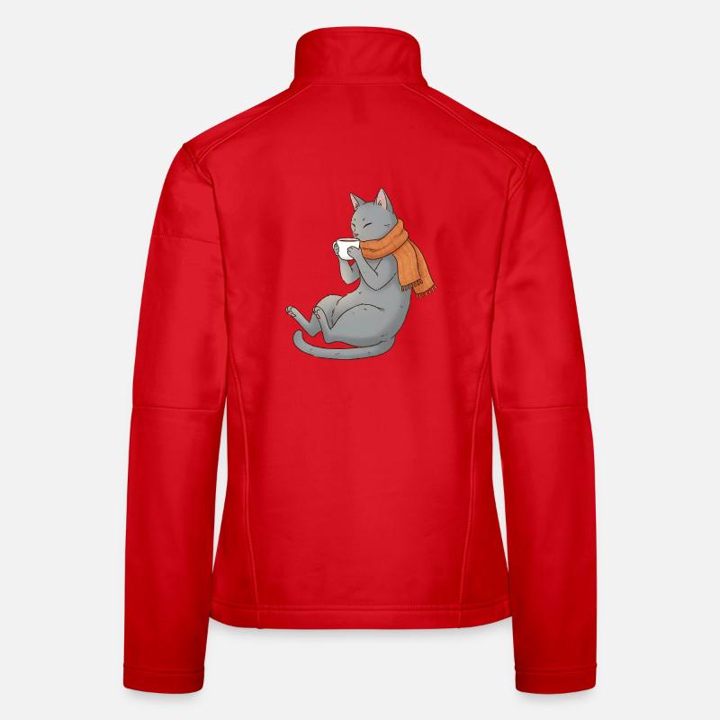 Coffee Cat Women's Softshell Jacket