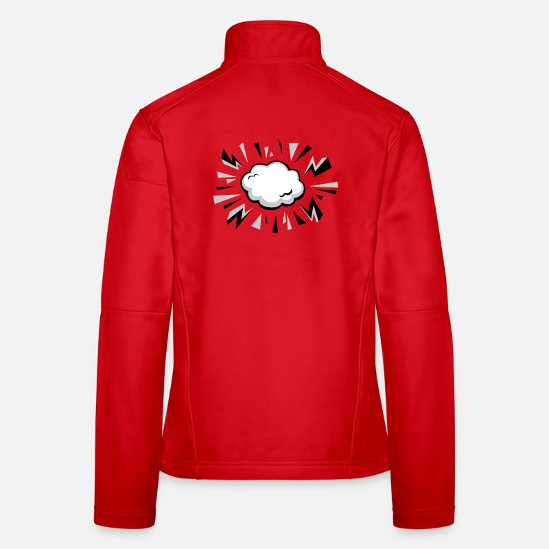 Comic Cloud with Lightning Women's Softshell Jacket