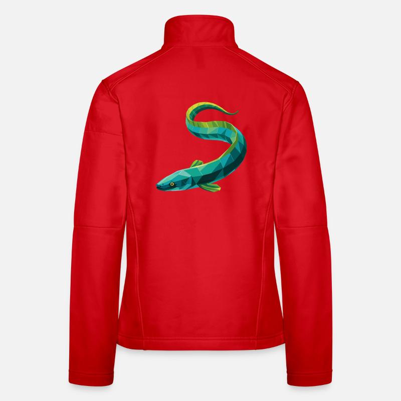 Eel - Cool Low Poly Logo Women's Softshell Jacket
