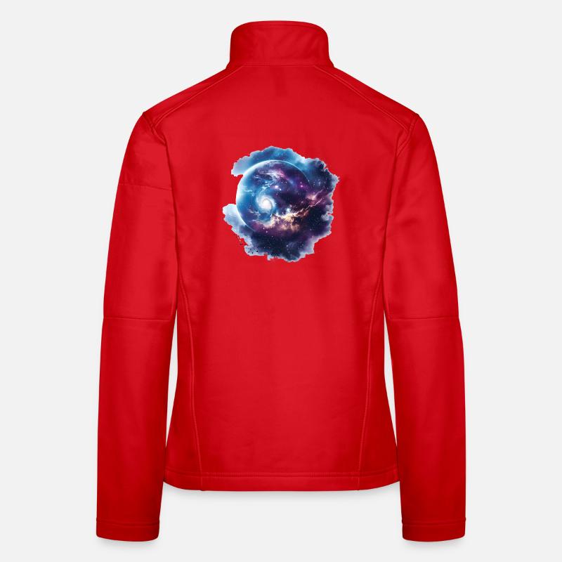 Galaxie du vortex cosmique Veste en tissu softshell Femme
