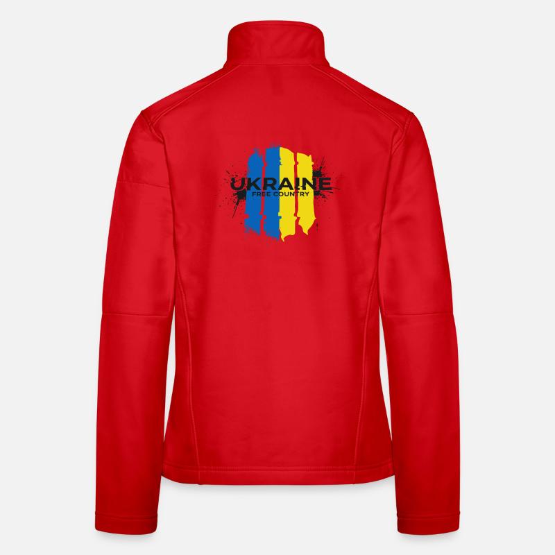 L’Ukraine Pays Libre Drapeau Art Veste en tissu softshell Femme