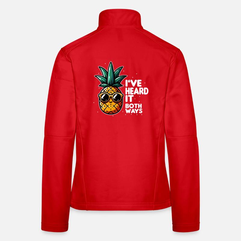Ananas Slogan Double Sens Veste en tissu softshell Femme