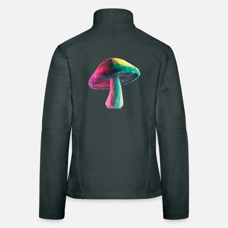 Champignon - Logo Low Poly cool Veste en tissu softshell Femme