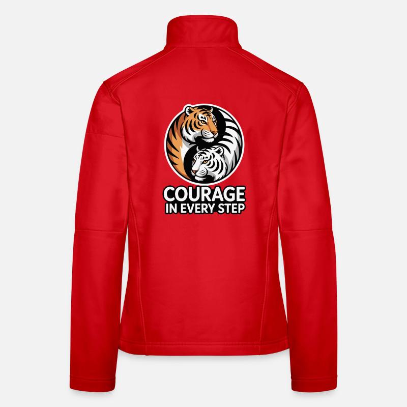 Courage in Every Step Tiger Women's Softshell Jacket
