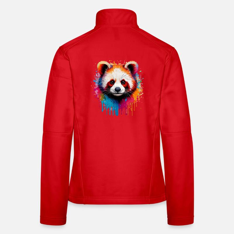 Explosion de Panda Aquarelle Veste en tissu softshell Femme