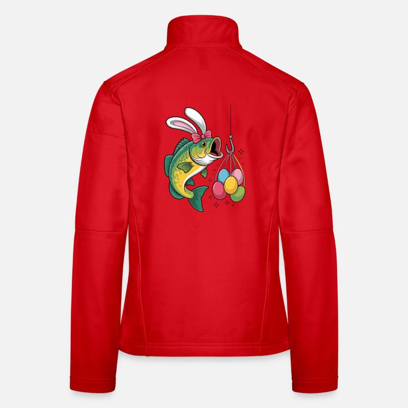 Lapin de Pâques Pêche Dessin animé Veste en tissu softshell Femme