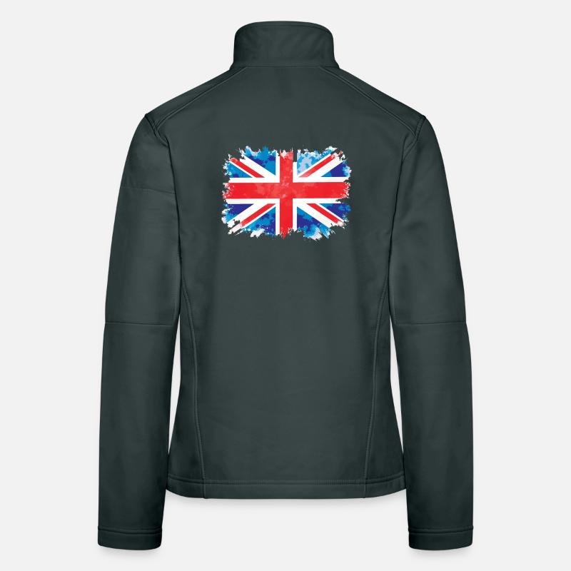 Conception du drapeau de l’Union Jack Veste en tissu softshell Femme