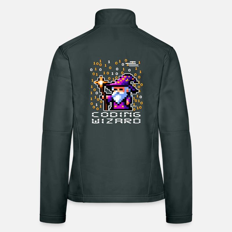 Wizard Pixel Code Women's Softshell Jacket