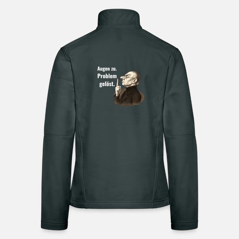 Augen zu – Problem gelöst.  Frauen Softshelljacke