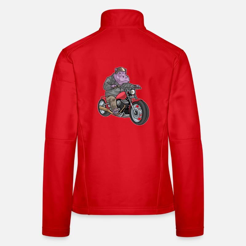 Nilpferd Motorrad Frauen Softshelljacke