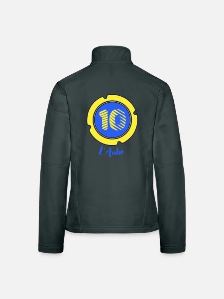 Logo des Departements Aube 10 - Frauen Softshelljacke - Rot - Hinten