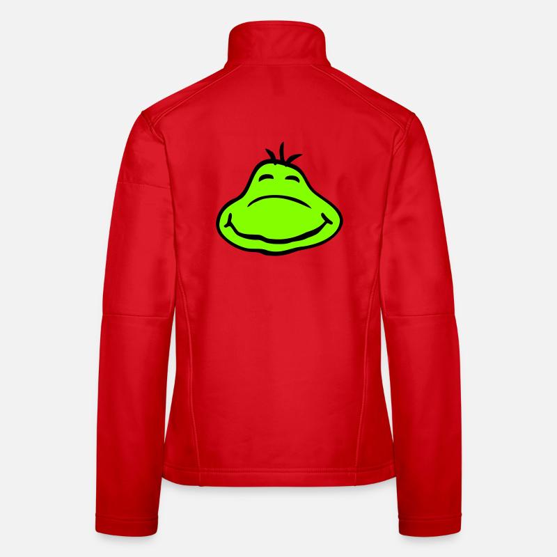 Frog Toad Smiles Funny Comic Happy Cute Women's Softshell Jacket