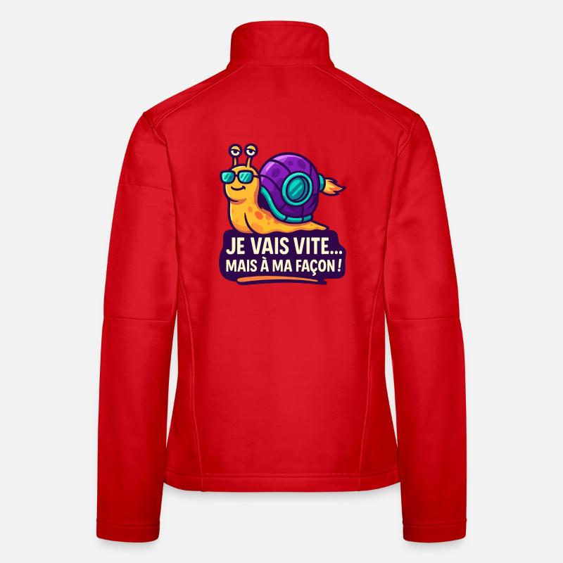 Kosmische Schnecke in der Sonne - Frauen Softshelljacke - Rot