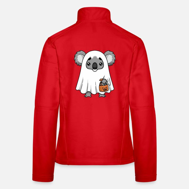 Koala Ghost Halloween Tee Women's Softshell Jacket